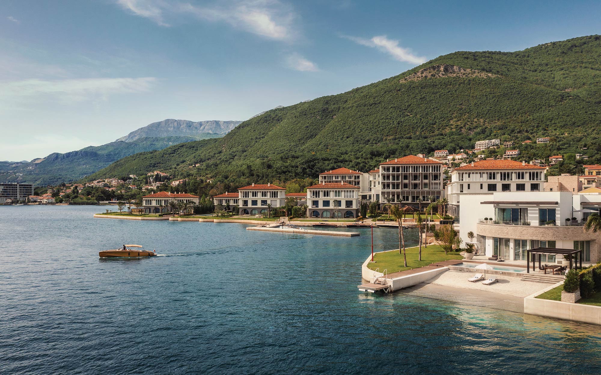 One&Only private homes overlooking Boka Bay at One&Only Portonovi, Montenegro.